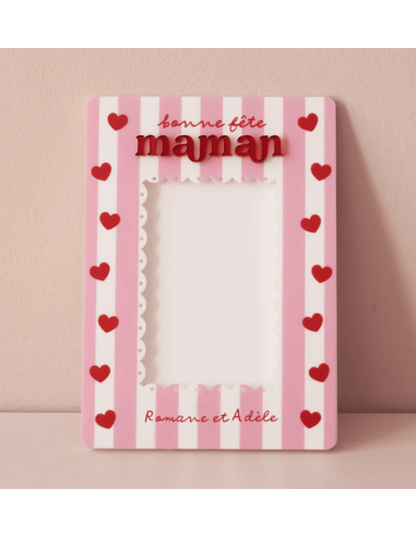 Cadre photo magnétique Bonne fête maman - Les...