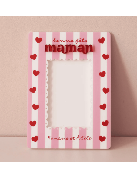 Cadre photo magnétique Bonne fête maman - Les Mignonneries