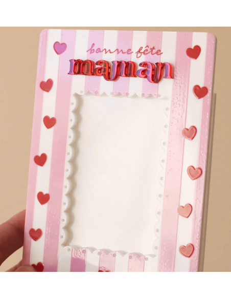 Cadre photo magnétique Bonne fête maman - Les Mignonneries