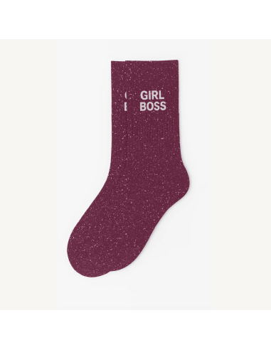 Chaussettes à paillettes Girl Boss