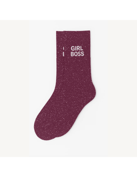 Chaussettes à paillettes Girl Boss