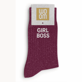 Chaussettes à paillettes Girl Boss
