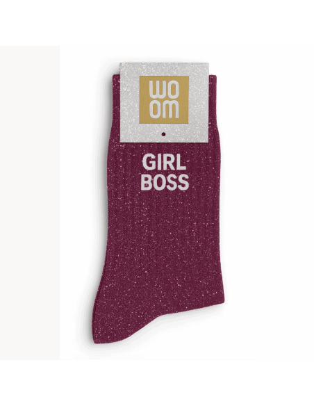 Chaussettes à paillettes Girl Boss