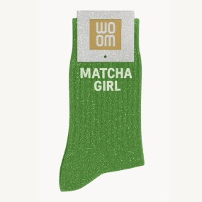 Chaussettes à paillettes Matcha Girl