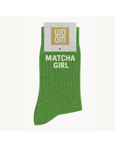 Chaussettes à paillettes Matcha Girl