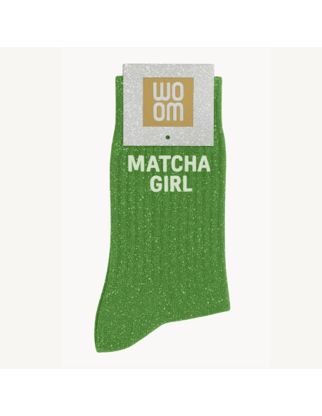 Chaussettes à paillettes Matcha Girl
