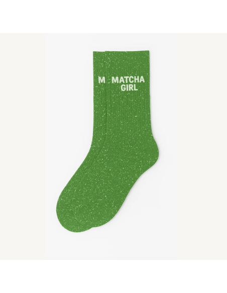 Chaussettes à paillettes Matcha Girl