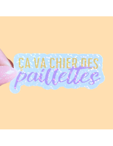 Autocollant "ça va chier des paillettes"