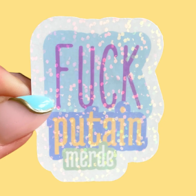 Autocollant "Fuck putain merde" - Atelier Naholi