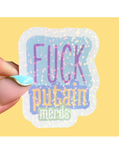 Autocollant "Fuck putain merde" - Atelier Naholi