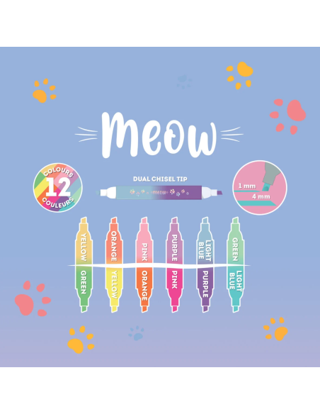 Set de 6 surligneurs double pointe - Legami