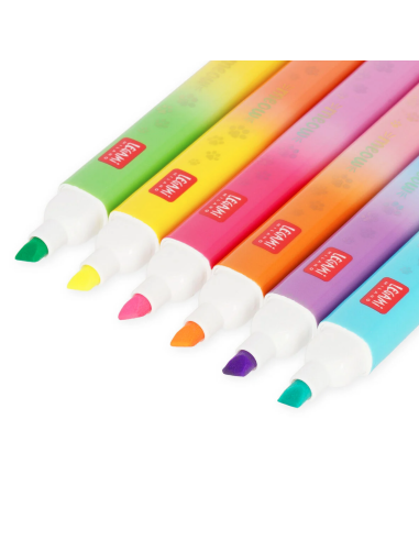 Set de 6 surligneurs double pointe - Legami