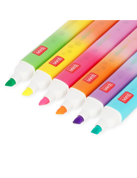 Set de 6 surligneurs double pointe - Legami