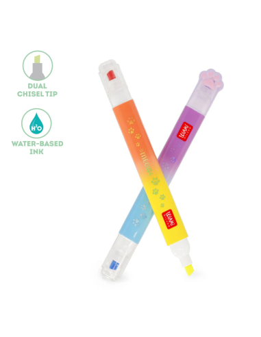 Set de 6 surligneurs double pointe - Legami