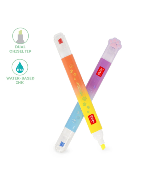 Set de 6 surligneurs double pointe - Legami