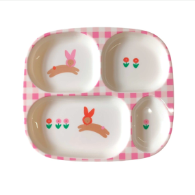 Assiette compartimentée lapin Chichi Pompon