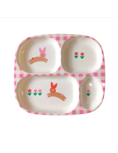 Assiette compartimentée lapin Chichi Pompon