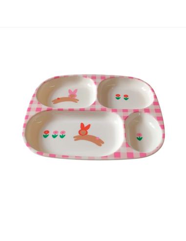 Assiette compartimentée lapin Chichi Pompon