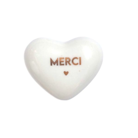 Coeur en céramique Merci