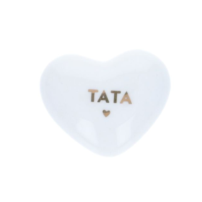Coeur en céramique "Tata" doré
