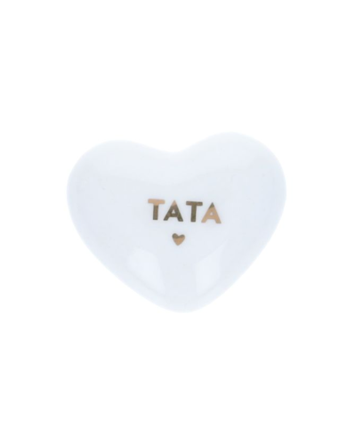 Coeur en céramique "Tata" doré