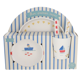 Coffret repas en mélamine Petit matelot