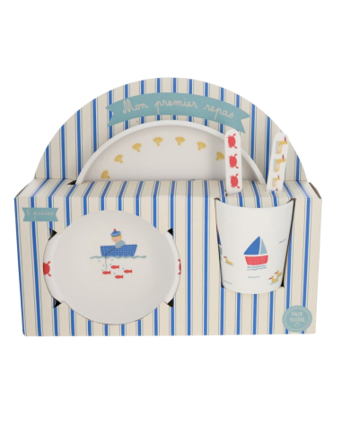 Coffret repas en mélamine Petit matelot