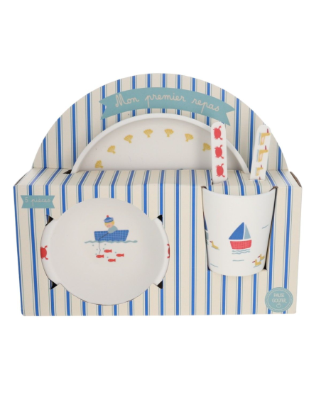 Coffret repas en mélamine Petit matelot