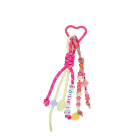 Porte-clés grigris perles multicolores 2