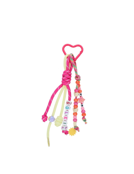 Porte-clés grigris perles multicolores