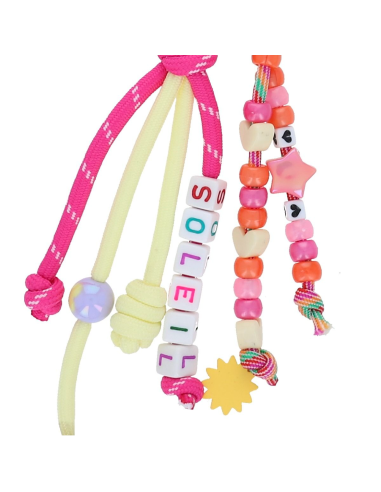 Porte-clés grigris perles multicolores