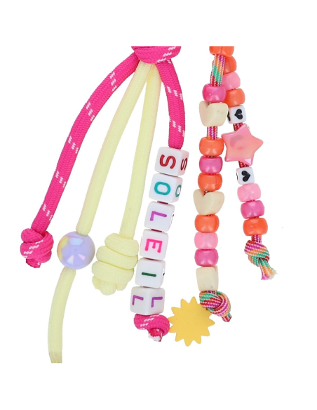 Porte-clés grigris perles multicolores