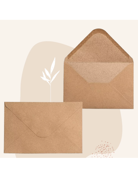 Enveloppe kraft pour carte postale