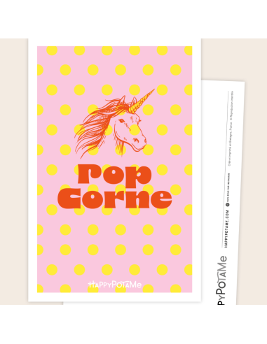 Carte Pop corne - Happypotame
