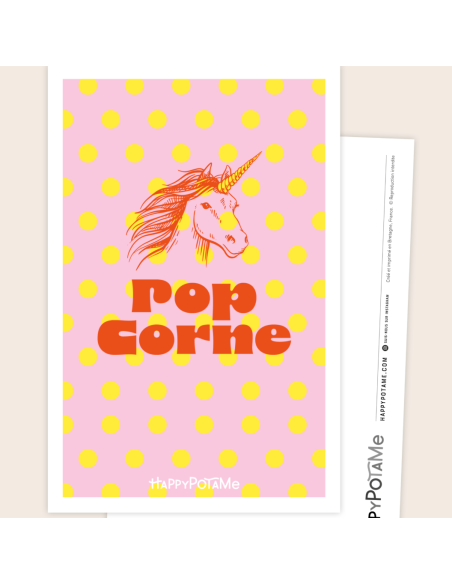 Carte Pop corne - Happypotame