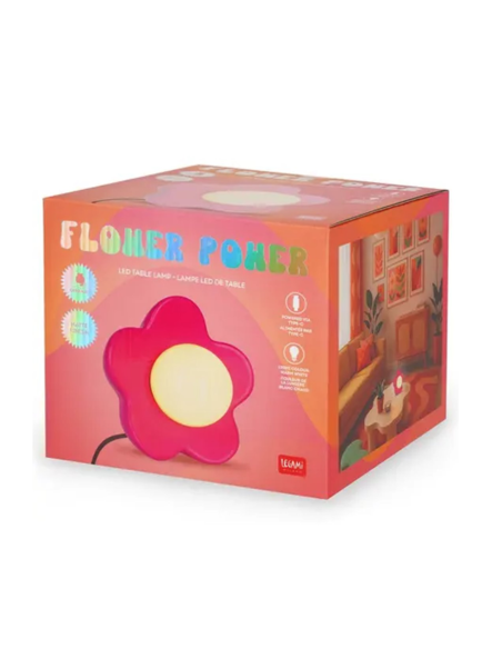 Lampe Flower Power rose - Legami