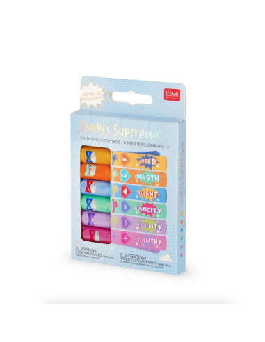 Set de 6 Mini Surligneurs Teddy’s Superpower -...