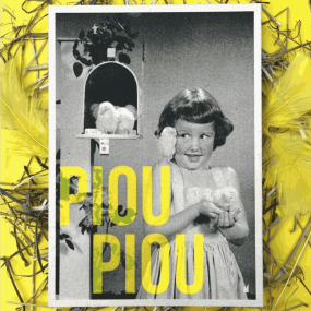 Carte vintage "Piou Piou" - Atelier Kencre