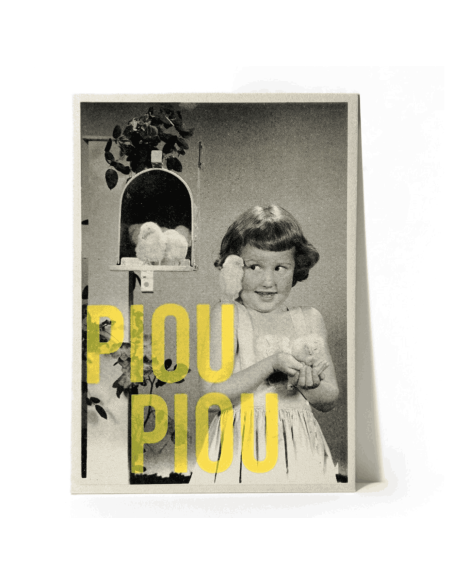 Carte vintage "Piou Piou" - Atelier Kencre