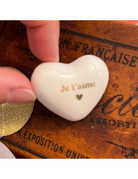 Coeur en céramique "Je t'aime"