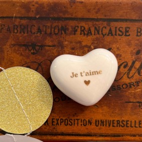 Coeur en céramique "Je t'aime"