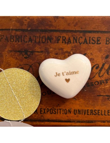 Coeur en céramique "Je t'aime"