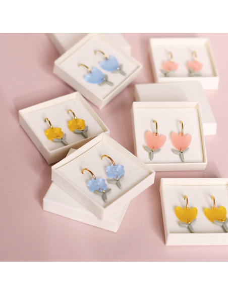 Boucles d'oreilles Fleurs - Les Mignonneries