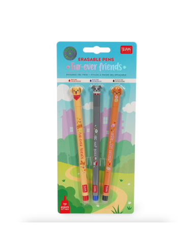Set de 3 stylos à encre effaçable Chiens - Legami