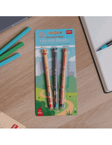 Set de 3 stylos à encre effaçable Chiens - Legami