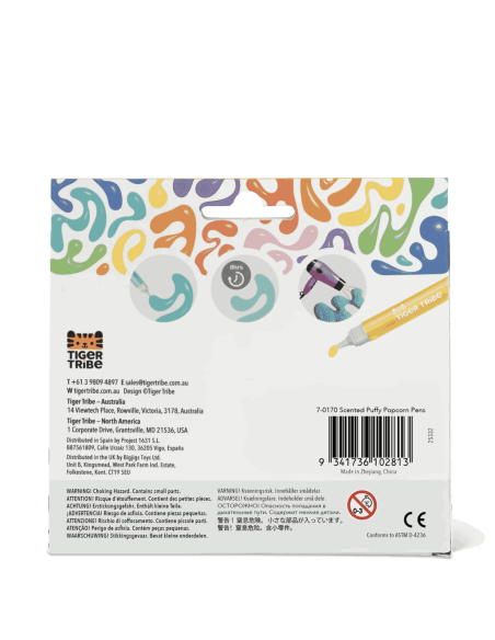 Stylos parfumés effet pop corn - Tiger tribe