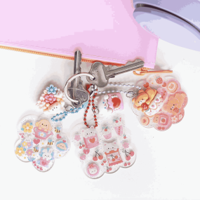 Kit bricolage avec stickers bijou de sac Kawai - Tiger Tribe