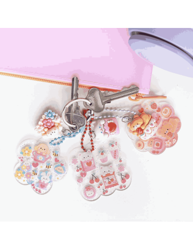 Kit bricolage avec stickers bijou de sac Kawai - Tiger Tribe