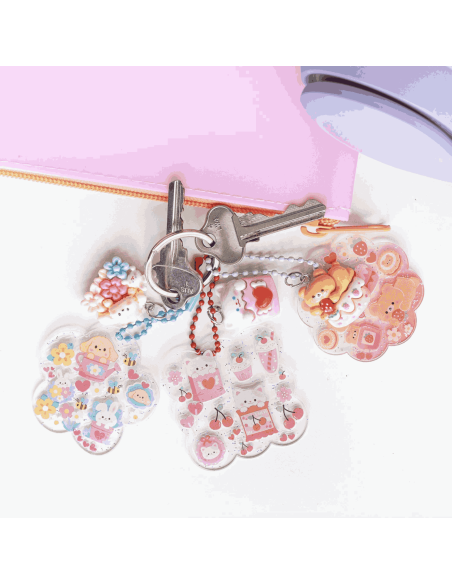 Kit bricolage avec stickers bijou de sac Kawai - Tiger Tribe