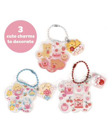 Kit bricolage avec stickers bijou de sac Kawai - Tiger Tribe
